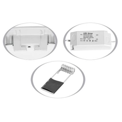 Lámpara empotrable de baño LED LADA LED/25W/230V 2700K IP44