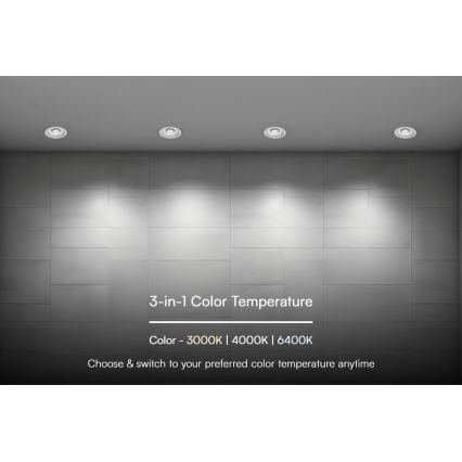 Lámpara empotrable LED LED/12W/230V 3000/4000/6400K ø 8,6 cm blanco