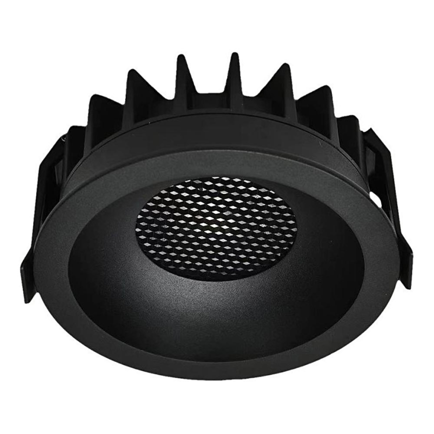 Lámpara empotrable LED LED/12W/230V 3000/4000/6400K ø 8,6 cm negro
