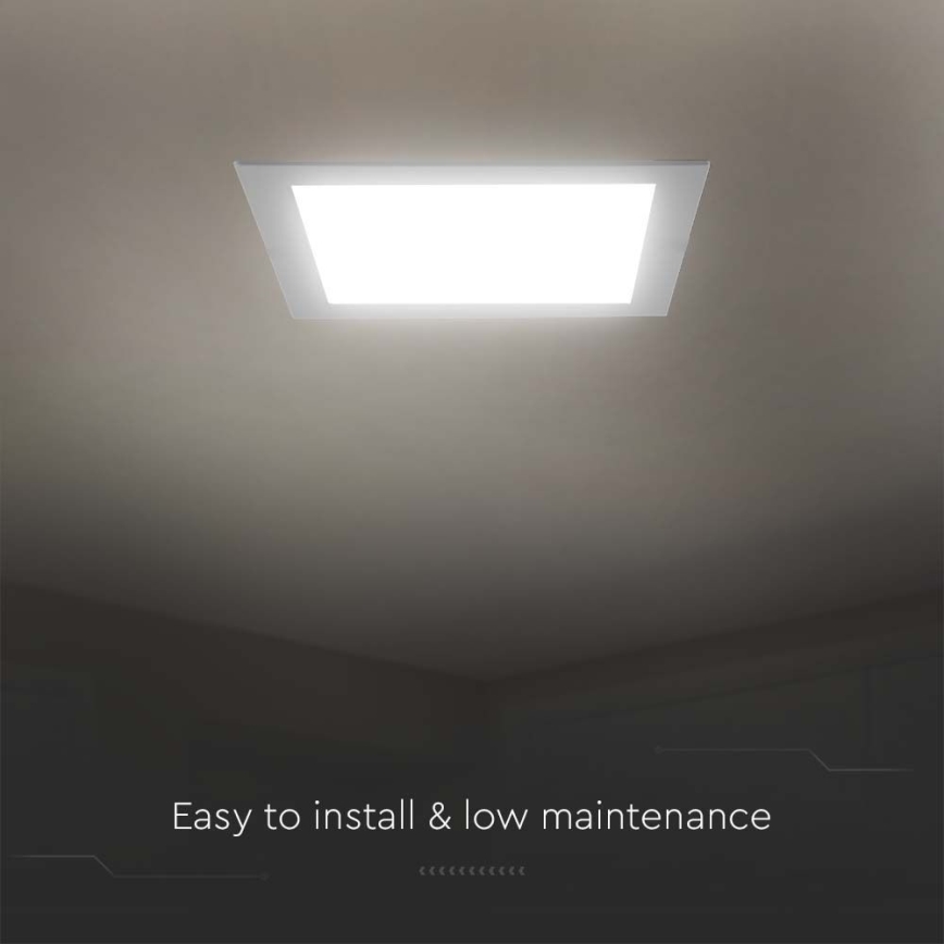 Lámpara empotrable LED LED/24W/230V 29,5x29,5 cm 6500K blanco
