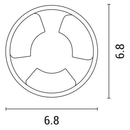 Lámpara empotrable LED LED/3W/12V IP65