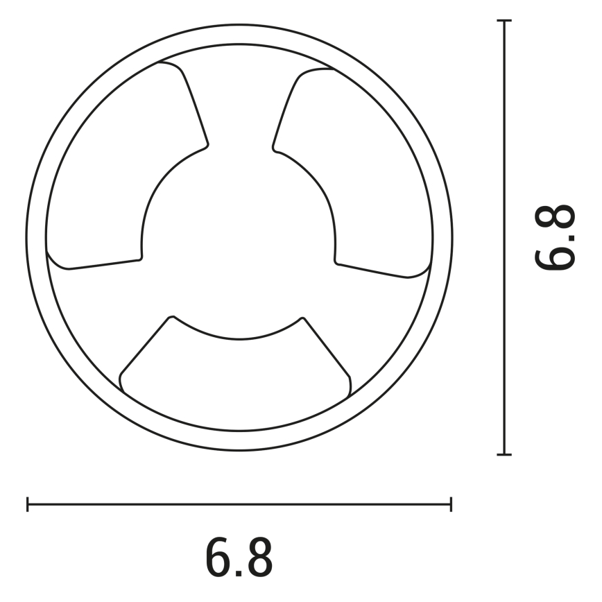 Lámpara empotrable LED LED/3W/12V IP65