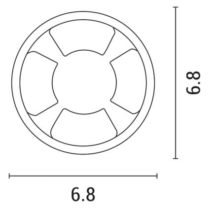 Lámpara empotrable LED LED/3W/12V IP65