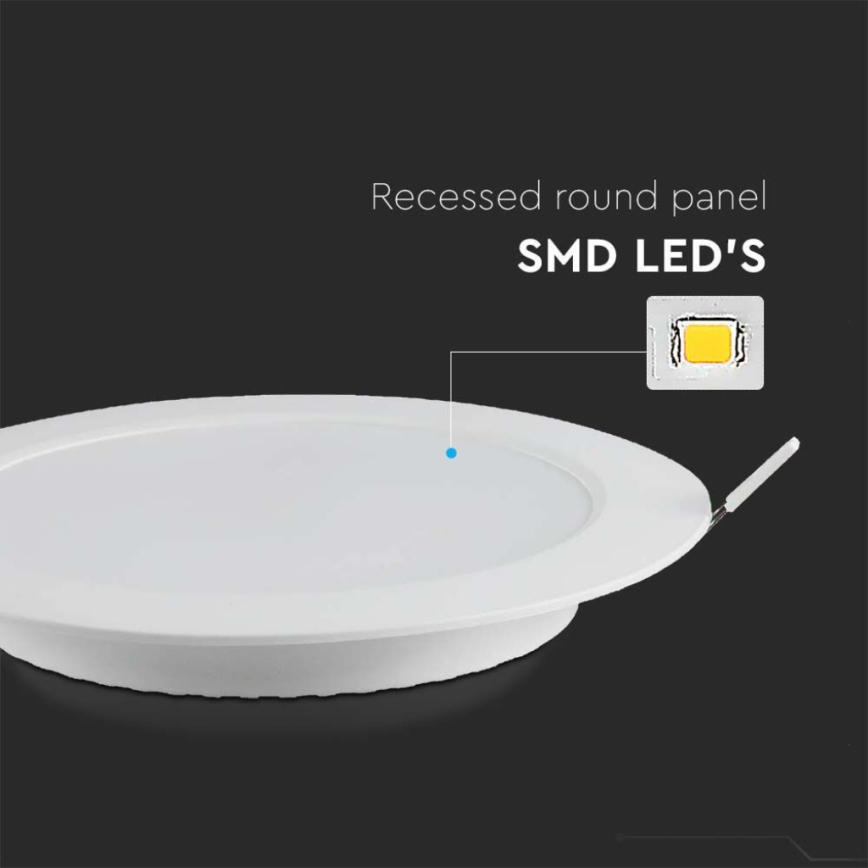 Lámpara empotrable LED LED/6W/230V diá. 12 cm 4000K blanco