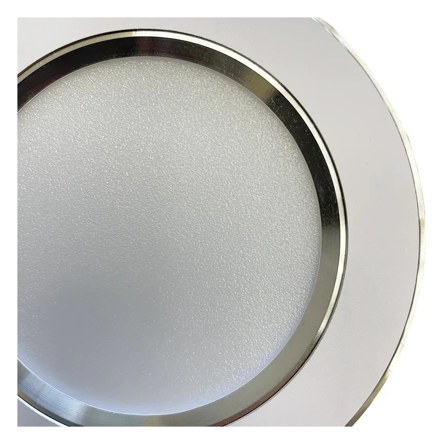 Lámpara empotrable LED LED/7,5W/230V 4000K blanco/plata