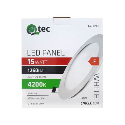 Lámpara empotrable LED QTEC LED/15W/230V 4200K diá. 18,8 cm