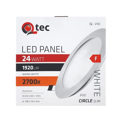 Lámpara empotrable LED QTEC LED/24W/230V 2700K diá. 29,6 cm