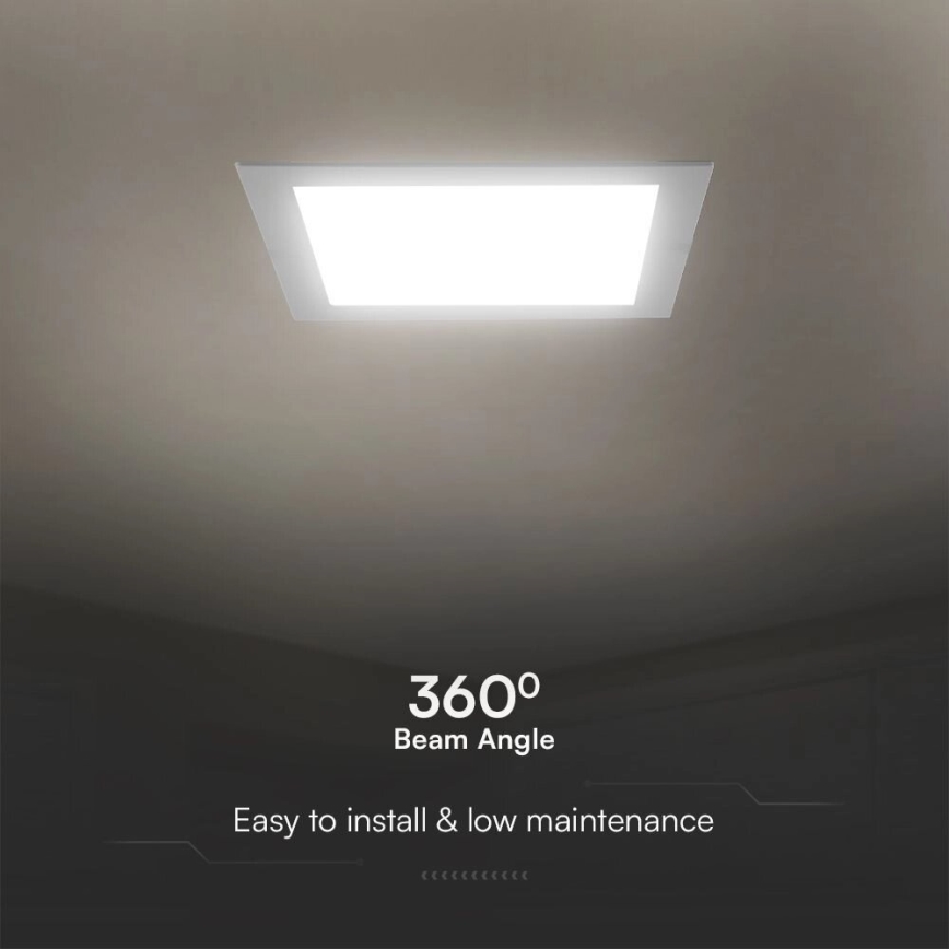 Lámpara empotrable LED SAMSUNG CHIP LED/24W/230V 6500K 29,5x29,5 cm blanco