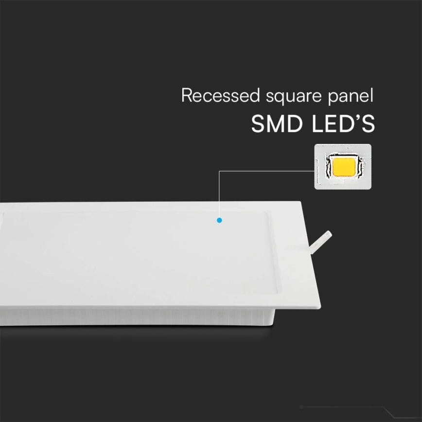 Lámpara empotrable LED SAMSUNG CHIP LED/24W/230V 6500K 29,5x29,5 cm blanco