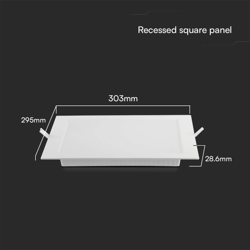 Lámpara empotrable LED SAMSUNG CHIP LED/24W/230V 6500K 29,5x29,5 cm blanco