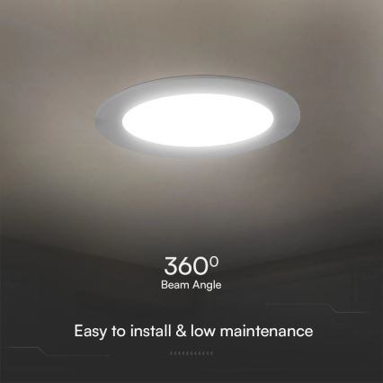 Lámpara empotrable LED SAMSUNG CHIP LED/24W/230V 6500K diá. 29,4 cm blanco