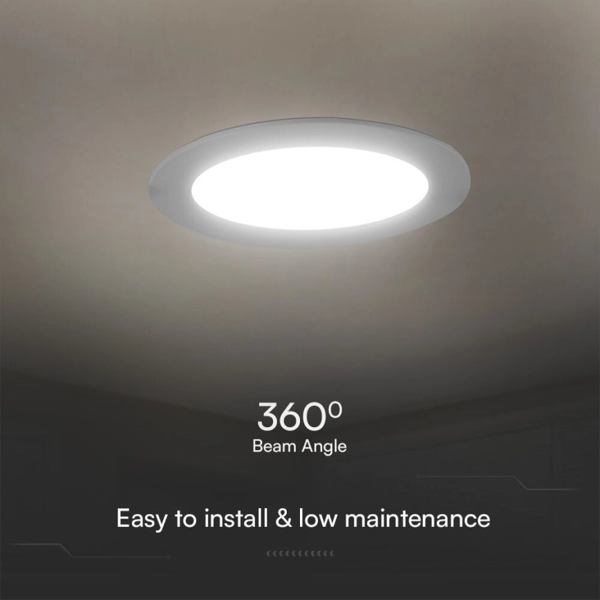 Lámpara empotrable LED SAMSUNG CHIP LED/24W/230V 6500K diá. 29,4 cm blanco