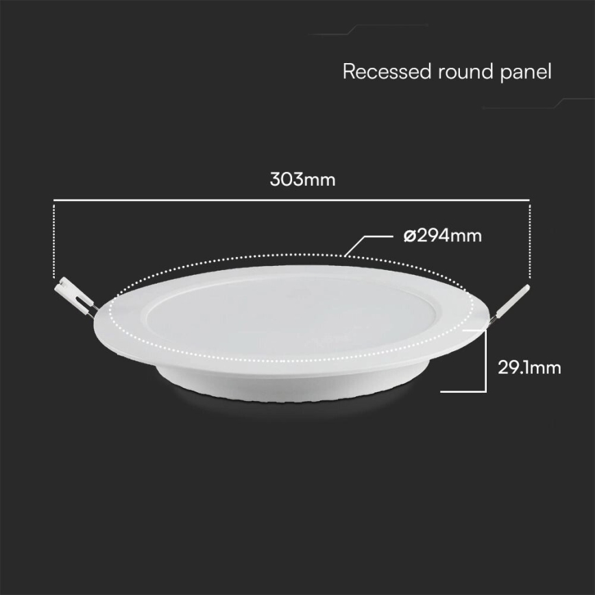Lámpara empotrable LED SAMSUNG CHIP LED/24W/230V 6500K diá. 29,4 cm blanco