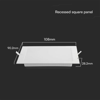 Lámpara empotrable LED SAMSUNG CHIP LED/3W/230V 3000K 9x9 cm blanco