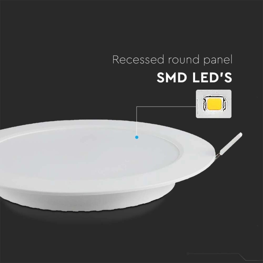 Lámpara empotrable LED SAMSUNG CHIP LED/3W/230V 6500K diá. 9,5 cm blanco