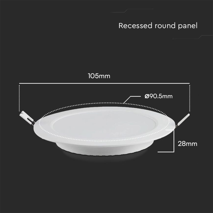 Lámpara empotrable LED SAMSUNG CHIP LED/3W/230V 6500K diá. 9,5 cm blanco