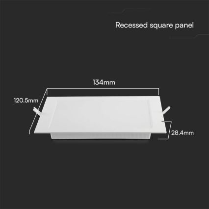 Lámpara empotrable LED SAMSUNG CHIP LED/6W/230V 3000K 12x12 cm blanco