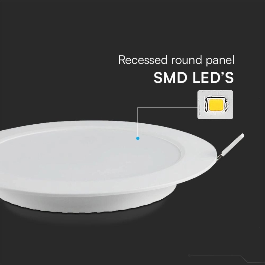 Lámpara empotrable LED SAMSUNG CHIP LED/6W/230V 4000K diá. 12 cm blanco