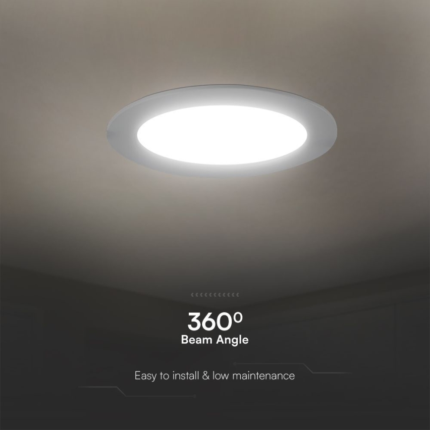 Lámpara empotrable LED SAMSUNG CHIP LED/6W/230V 6500K diá. 12 cm blanco