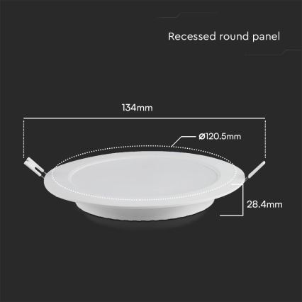 Lámpara empotrable LED SAMSUNG CHIP LED/6W/230V 6500K diá. 12 cm blanco