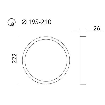 Lámpara empotrable LED SIGARO PT LED/18W/230V 4000K IP40