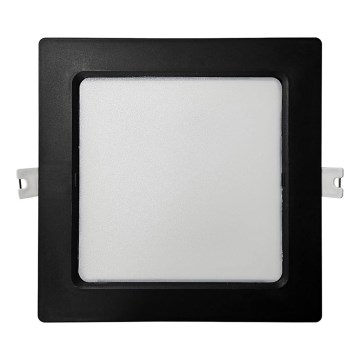 Lámpara empotrable LED SQUARE LED/12W/230V 4000K 17x17 cm negro