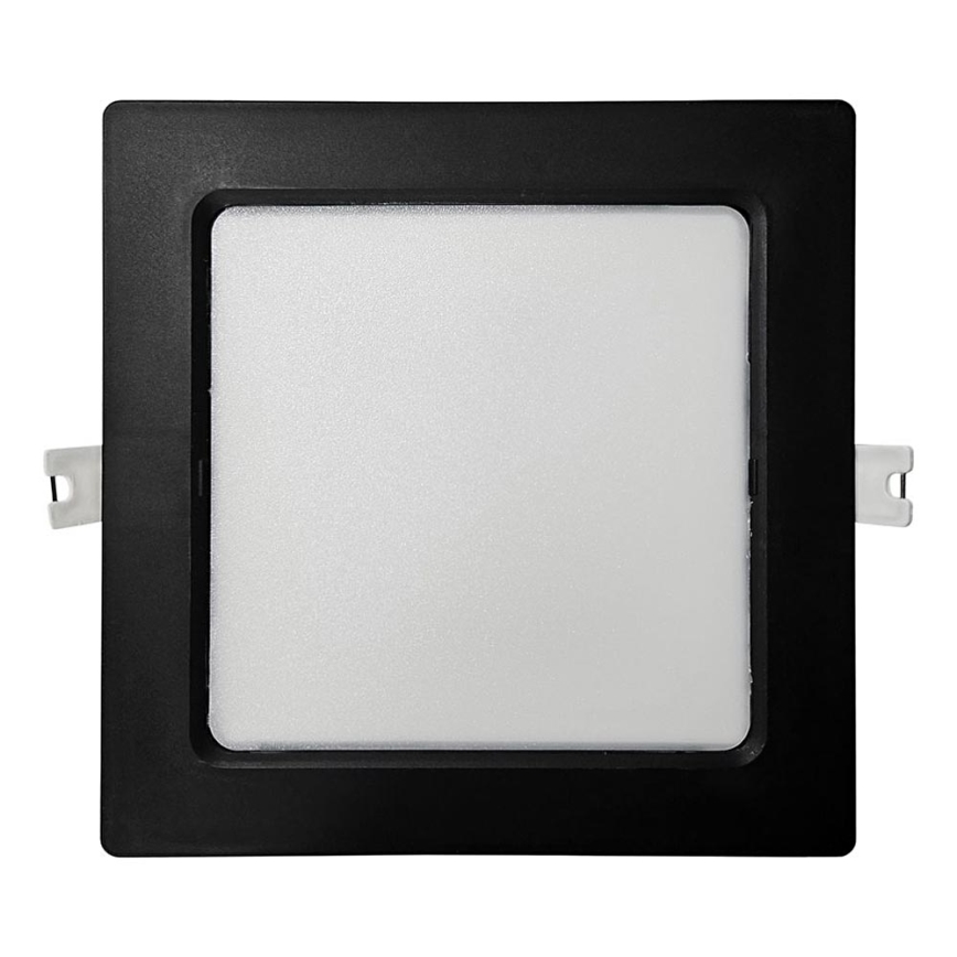 Lámpara empotrable LED SQUARE LED/12W/230V 4000K 17x17 cm negro