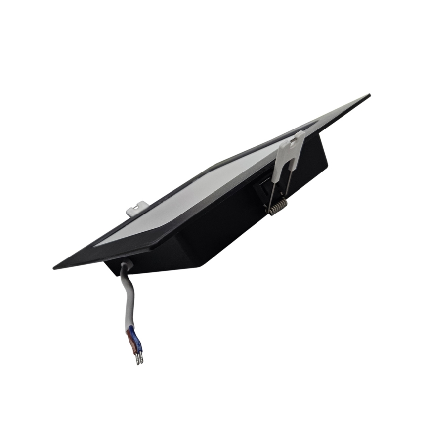 Lámpara empotrable LED SQUARE LED/12W/230V 4000K 17x17 cm negro