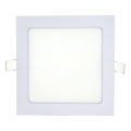 Lámpara empotrable LED SQUARE LED/12W/230V 4200K 16,8x16,8 cm blanco