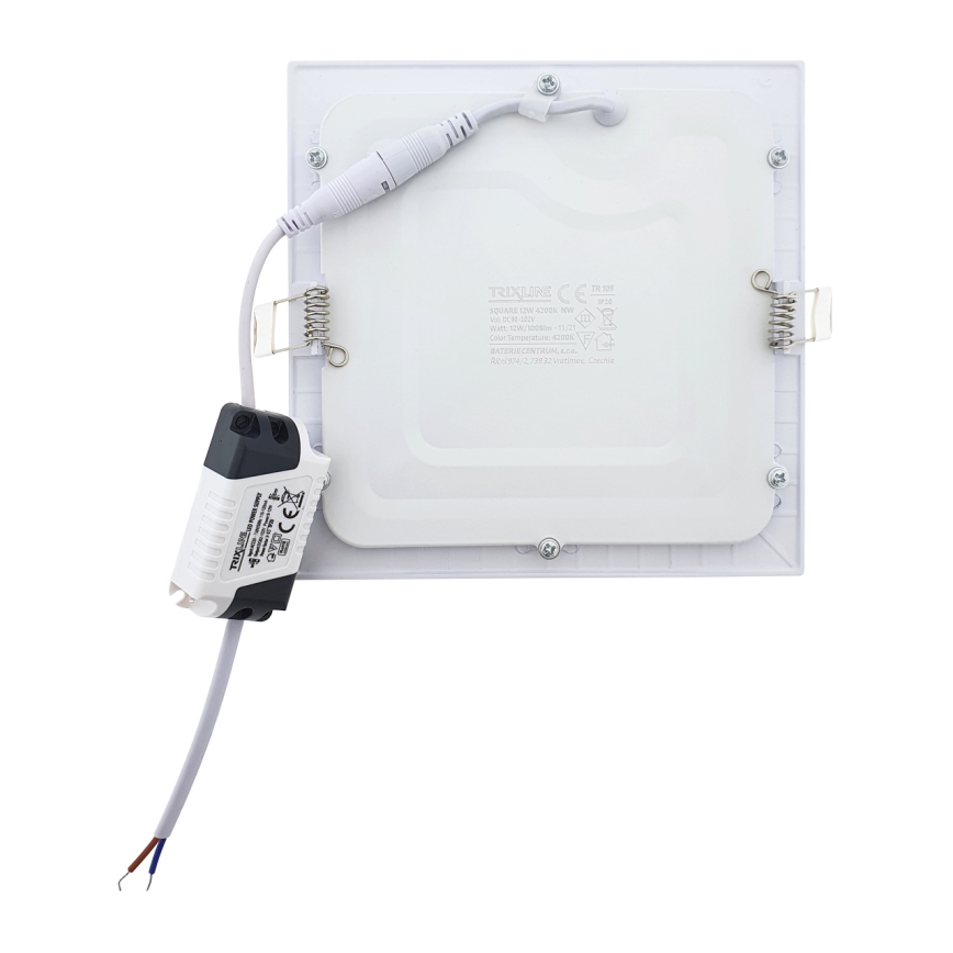 Lámpara empotrable LED SQUARE LED/12W/230V 4200K 16,8x16,8 cm blanco