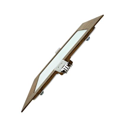 Lámpara empotrable LED SQUARE LED/12W/230V 4200K 16,8x16,8 cm marrón