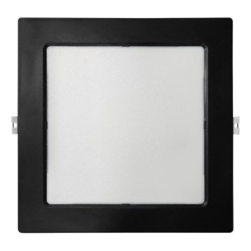 Lámpara empotrable LED SQUARE LED/18W/230V 4000K 22x22 cm negro