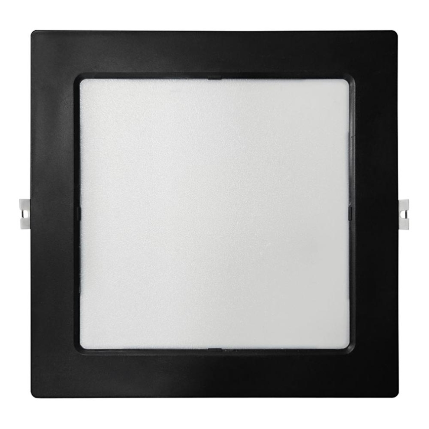 Lámpara empotrable LED SQUARE LED/18W/230V 4000K 22x22 cm negro