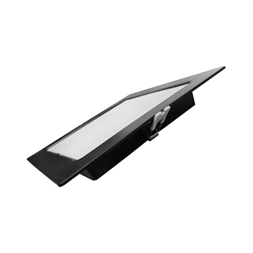 Lámpara empotrable LED SQUARE LED/18W/230V 4000K 22x22 cm negro