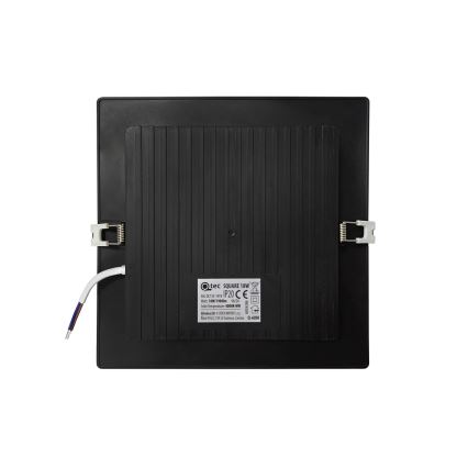 Lámpara empotrable LED SQUARE LED/18W/230V 4000K 22x22 cm negro