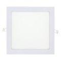 Lámpara empotrable LED SQUARE LED/18W/230V 4200K 22x22 cm blanco