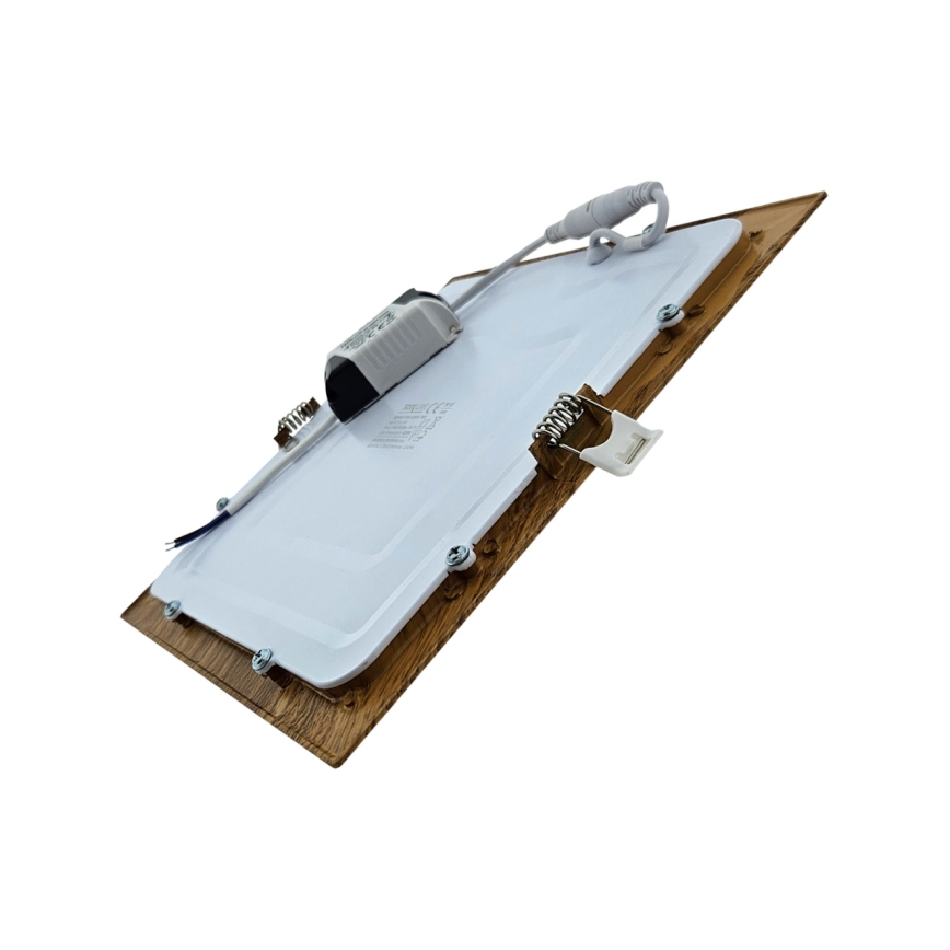 Lámpara empotrable LED SQUARE LED/18W/230V 4200K 22x22 cm marrón