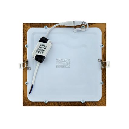 Lámpara empotrable LED SQUARE LED/18W/230V 4200K 22x22 cm marrón