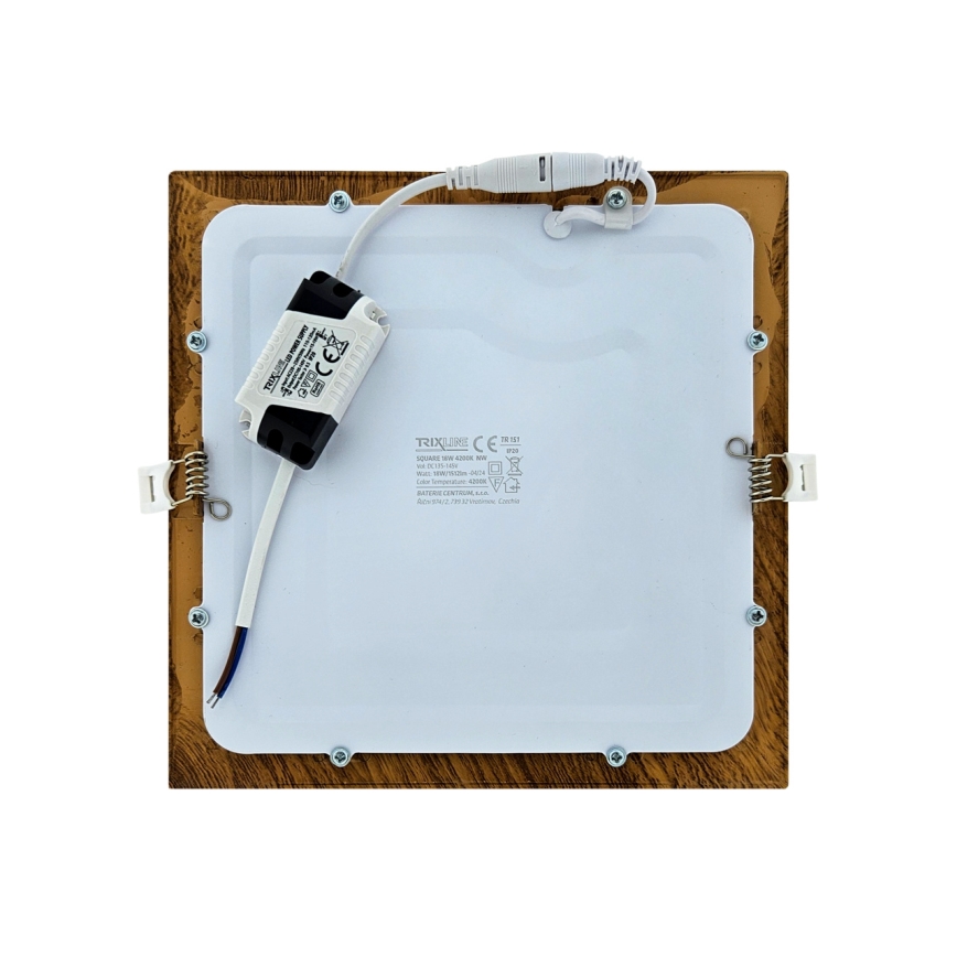 Lámpara empotrable LED SQUARE LED/18W/230V 4200K 22x22 cm marrón