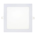 Lámpara empotrable LED SQUARE LED/18W/230V 6500K 22x22 cm blanco