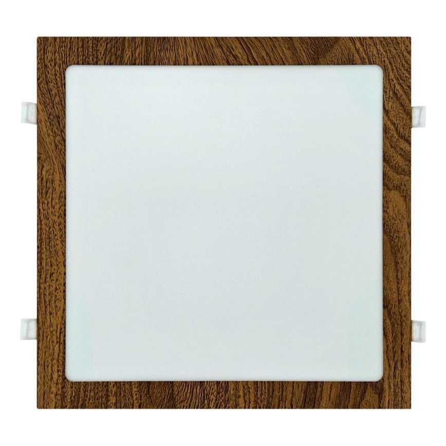 Lámpara empotrable LED SQUARE LED/24W/230V 4200K 29,2x29,2 cm marrón