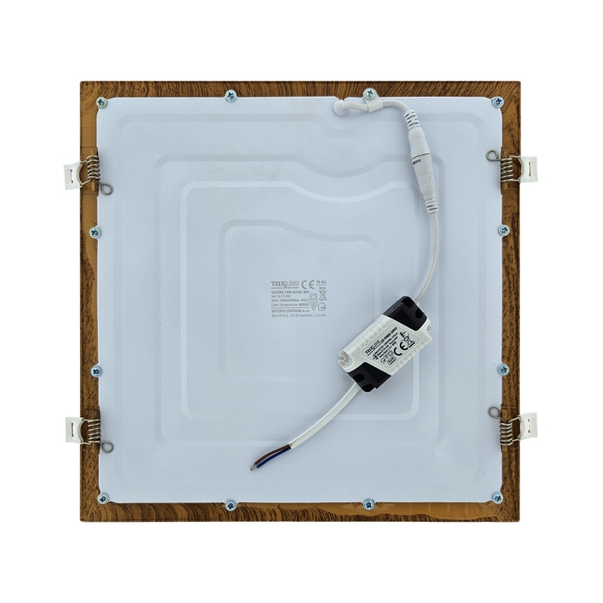Lámpara empotrable LED SQUARE LED/24W/230V 4200K 29,2x29,2 cm marrón
