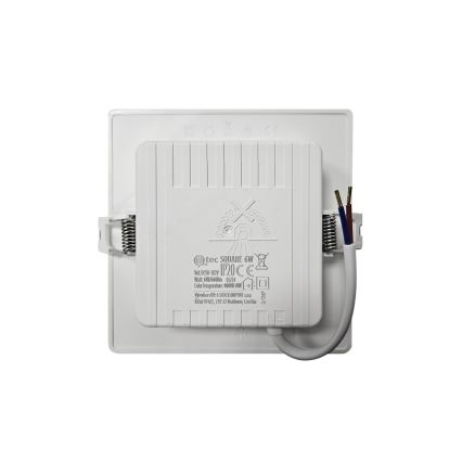 Lámpara empotrable LED SQUARE LED/6W/230V 4000K 12x12 cm blanco
