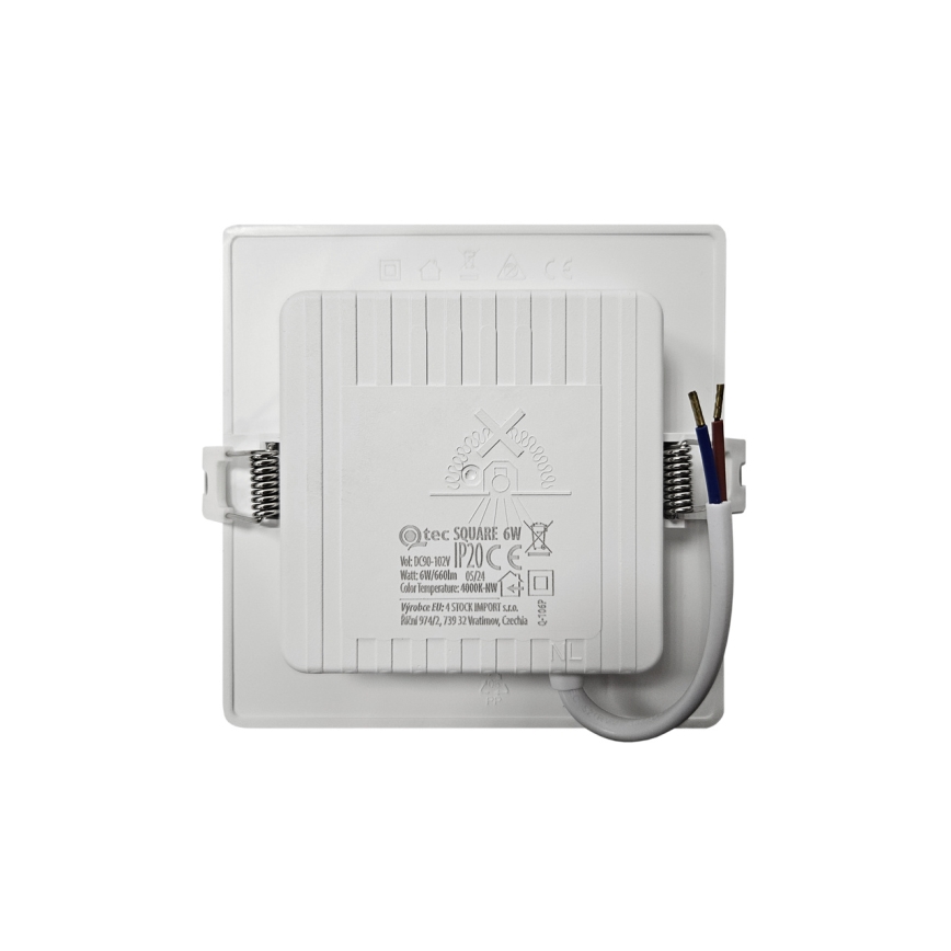 Lámpara empotrable LED SQUARE LED/6W/230V 4000K 12x12 cm blanco