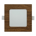 Lámpara empotrable LED SQUARE LED/6W/230V 4200K 11,8x11,8 cm marrón
