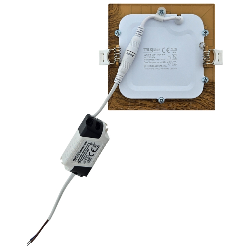 Lámpara empotrable LED SQUARE LED/6W/230V 4200K 11,8x11,8 cm marrón
