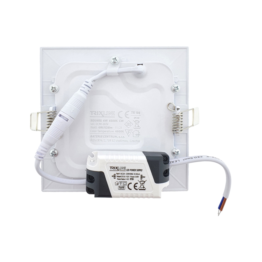 Lámpara empotrable LED SQUARE LED/6W/230V 6500K 11,8x11,8 cm blanco