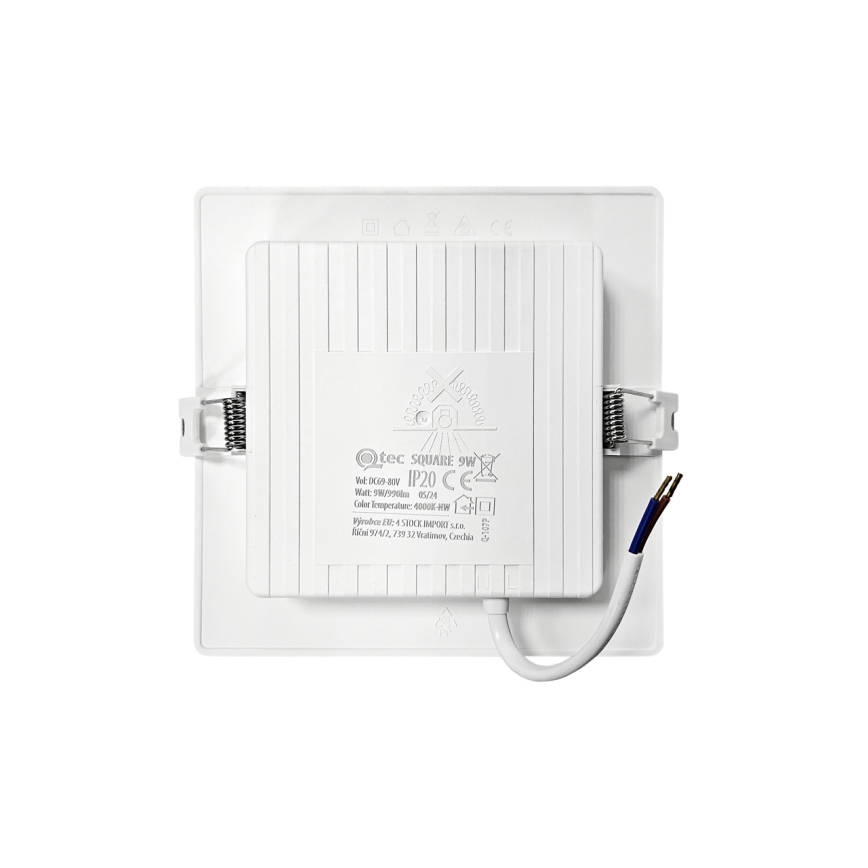 Lámpara empotrable LED SQUARE LED/9W/230V 4000K 14,5x14,5 cm blanco