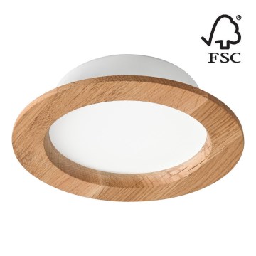 Lámpara empotrable LED WOODY SPOT LED/12,5W/230V 4000K roble ø 16 cm