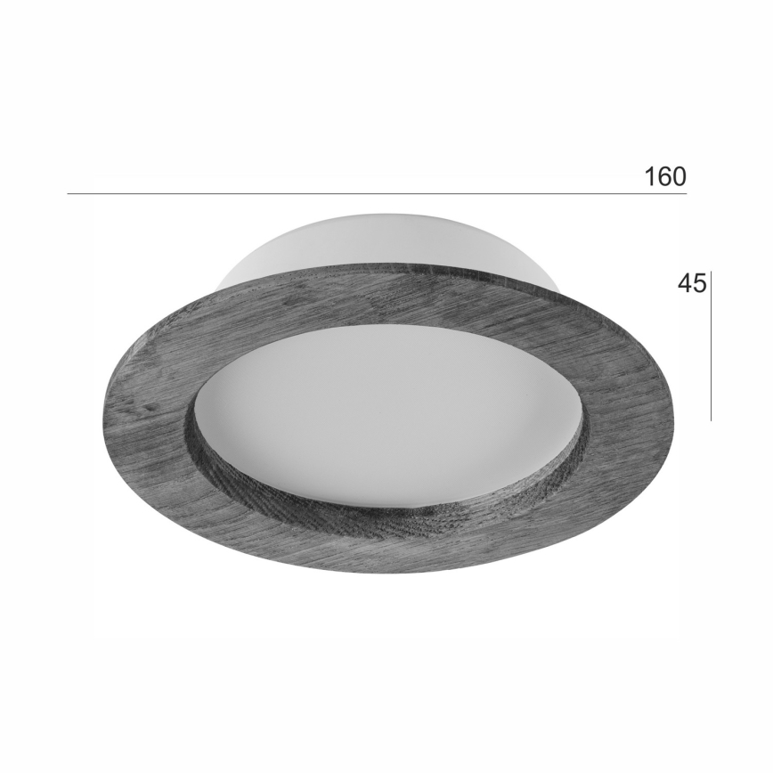 Lámpara empotrable LED WOODY SPOT LED/12,5W/230V 4000K roble ø 16 cm